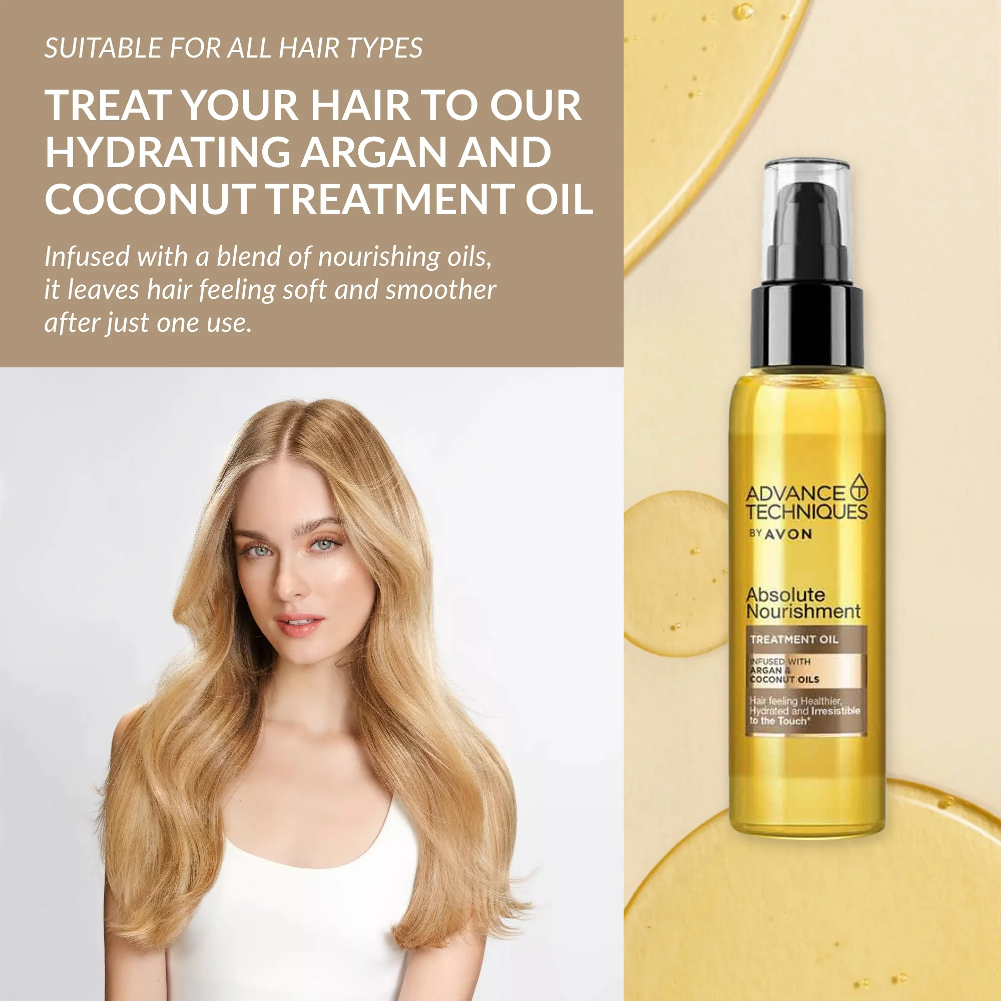 Absolute Nourishment Argan and Coconut Treatment Oil - 100ml - Image 4