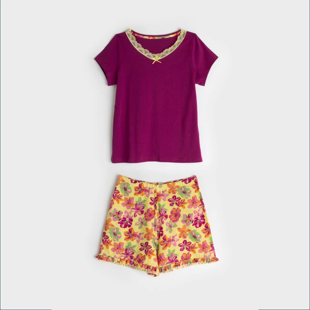 Hibiscus Floral Shortie PJs