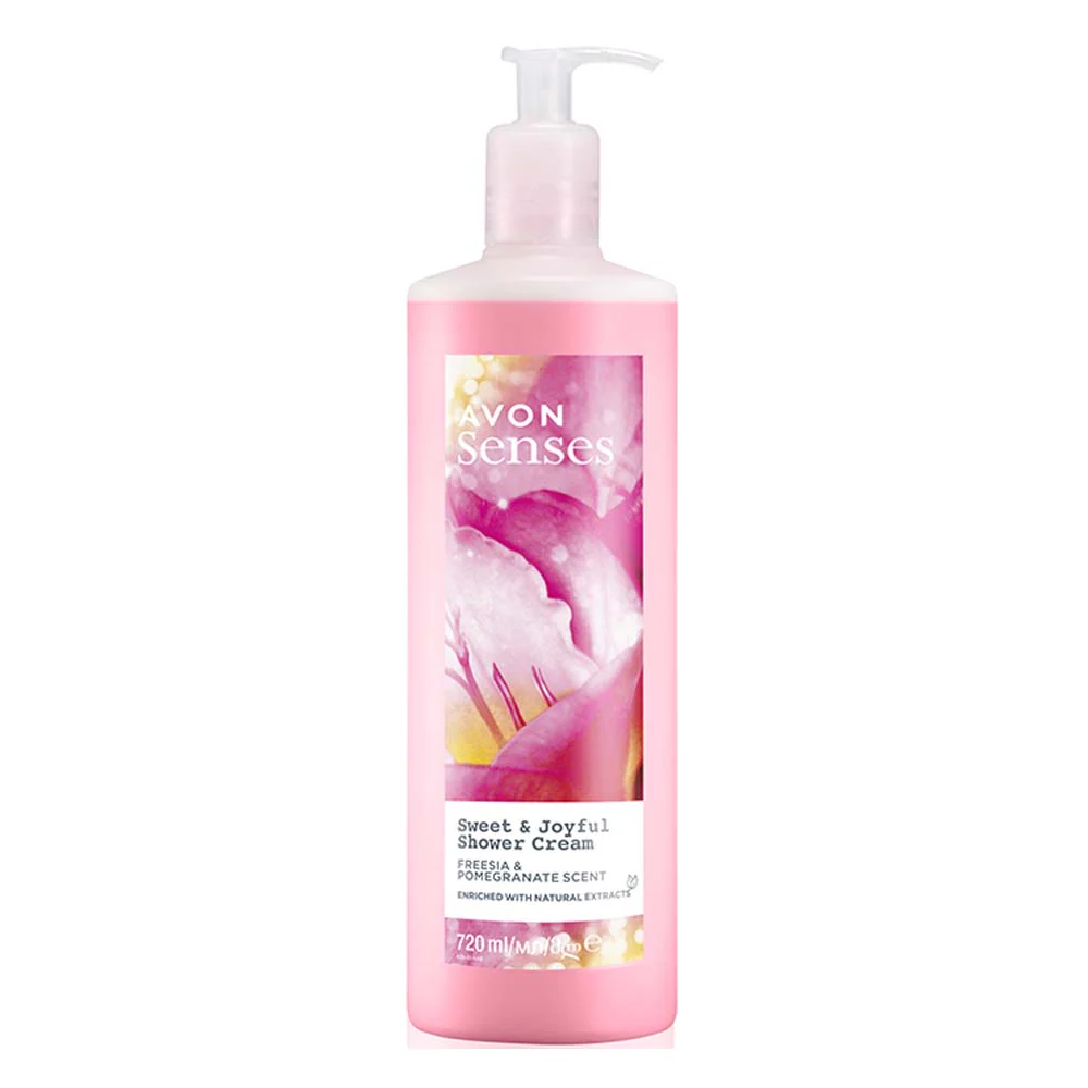 Senses Sweet & Joyful Shower Cream: Freesia & Pomegranate - 720ml